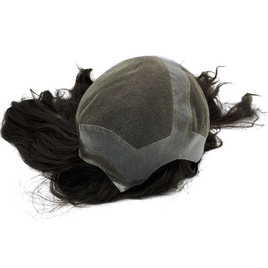Индивидуальные Большая крышка парик с натуральными волосами естественная волна удобные леди скатанная Кепка парики