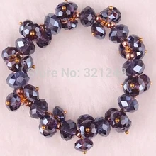 Модные Очаровательные фиолетовый хрусталь недавно граненые бусины для изготовления браслетов браслет стрейч " BV87