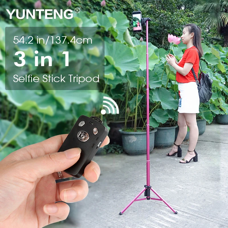 3 in 1 Handheld Tripod Selfie Stick Bluetooth Mini Tripod Monopod Travel Tripod for iPhone Camera Gopro Smartphone SJCAM