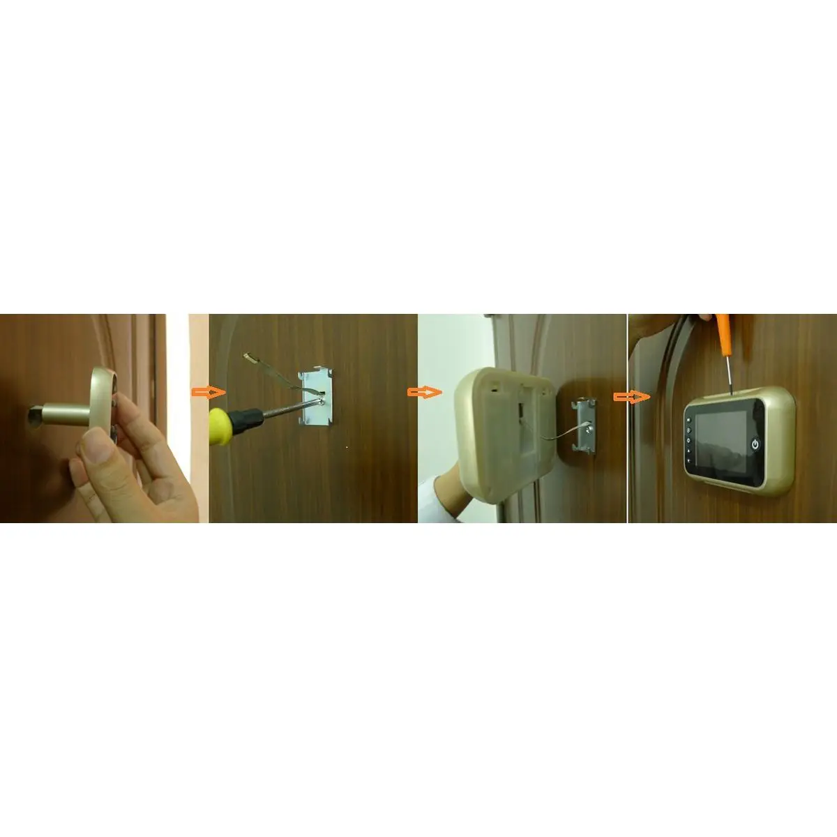 3,5 дюймовый умный электронный видео дверной звонок «кошачий глаз» с инфракрасной камерой ночного видения с европейской вилкой
