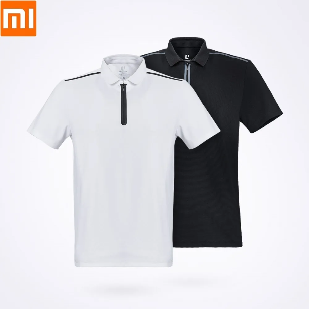

Xiaomi ULEEMARK men's fashion function sports POLO clothes Lapel shirt Breathable Comfortable YKK zipper Leisure Short sleeve