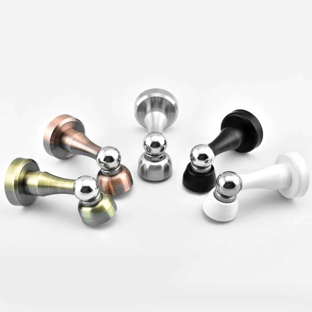 

Stainless Steel Door Stop Floor-mounted Crash Pad Cushion Door Stopper Thickening Mute Wall Floor Mounted Door Stopper White