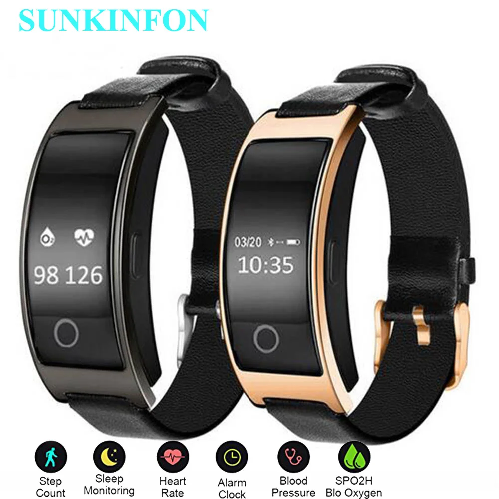 Waterproof Smart Wristband Blood Pressure Oxygen Pedometer Heart Rate Monitor Bracelet for Huawei Ascend P8 Lite / Mate S 9 8 7