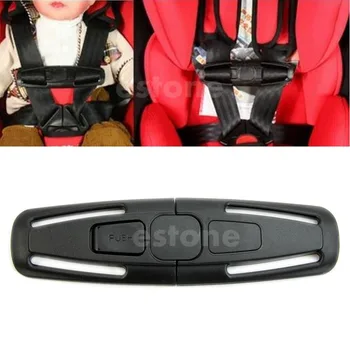 

Durable Black Car Baby Safety Seat Strap Belt Harness Chest Child Clip Safe Buckle 1pc
