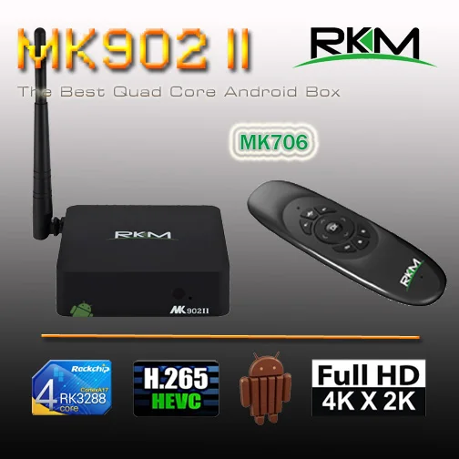 Приставка Смарт ТВ RKM MK902II Android 5 1 четырехъядерный процессор RK3288 2 ГБ DDR3 8 Гб ПЗУ