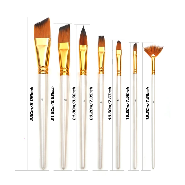 ArtSecret High Grade 2288 24/Set Oil Acrylic Painting Brushes Series Hog  Bristle Metal Ferrule Wood Rod Painter Art Supplies