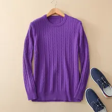 Кашана зимний мужской свитер чистый кашемир вязаный мужской пуловер свитер с О-образным вырезом длинный рукав свитер мужской зимний