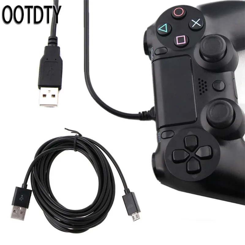 

OOTDTY Long 3 Meter Micro USB Charge Charging Power Cable For PS4 Xbox One Controllers