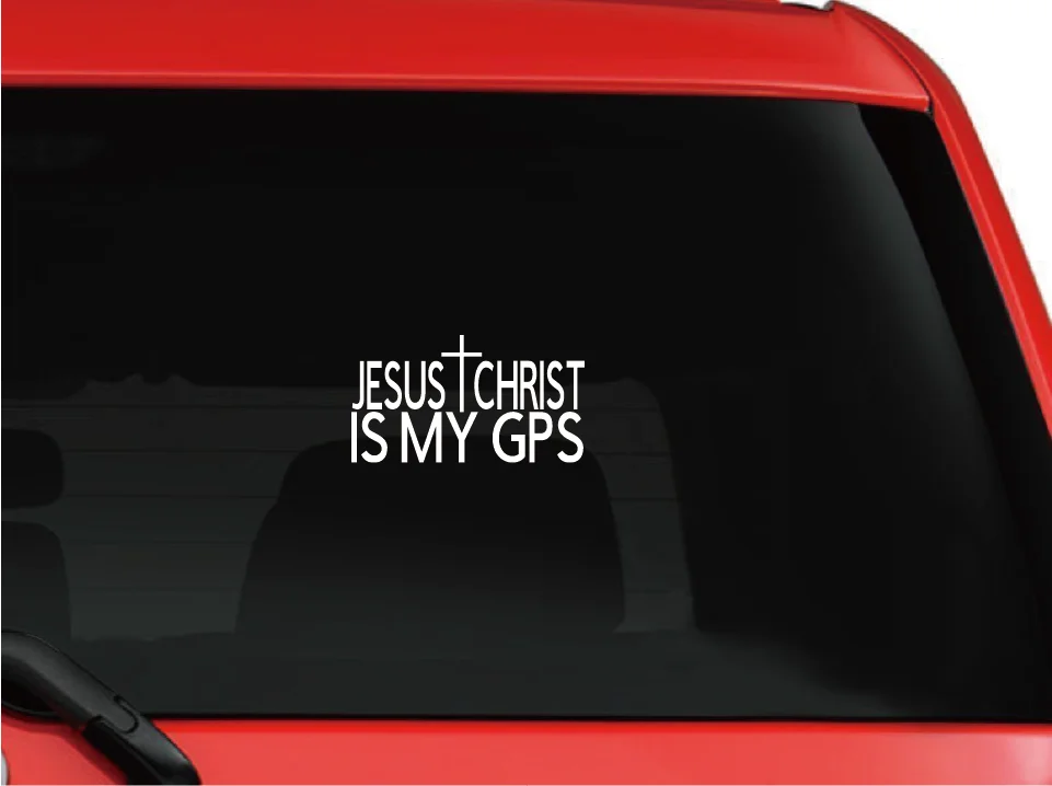 JESUS CHRIST IS MY gps виниловая забавная наклейка для автомобилей христианская вера автомобильные аксессуары CA1194