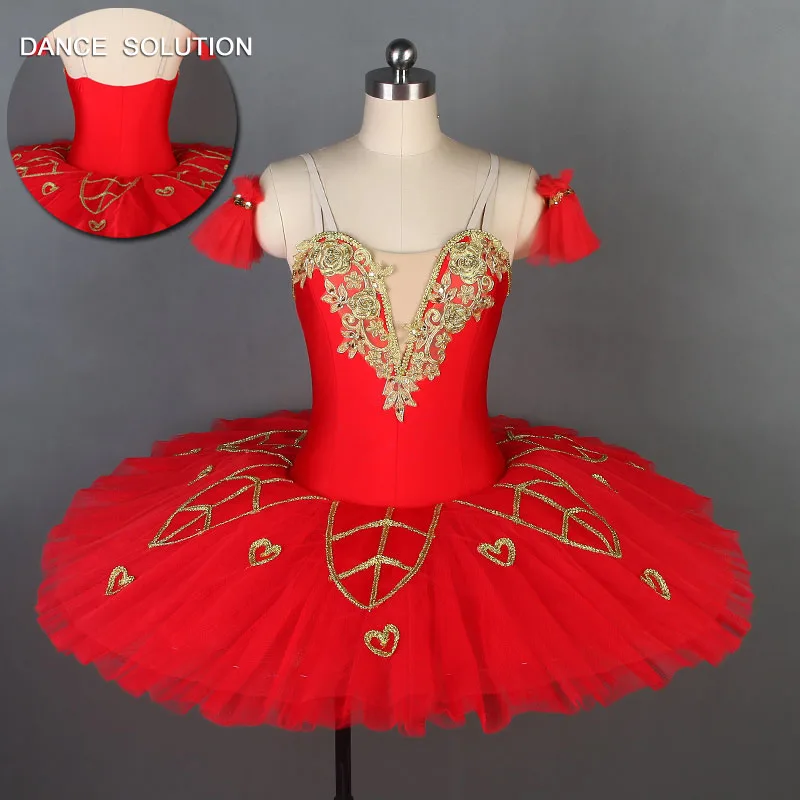 Взрослый красный предварительно для профессиональных занятий балетом, танцами балерина в юбке-пачке платье танцевальные костюмы девушки сценический костюм пачка BL042
