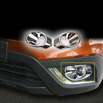 

High-quality For Suzuki sx4 s-cross 2017 2018 ABS Chrome Car front fog light lamp cover trim sticker Auto accessories Car stylin