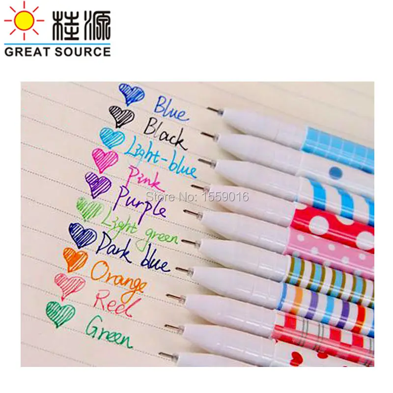 Colorful gel pen 10pcs per set 2set per pack high quality assorted color for drawing and marking Free Shipping 10pcs lot new original ncep40t15gu p40t15gu fet mos 40v 150a marking p40t15gu ncep40t15g ncep40t15