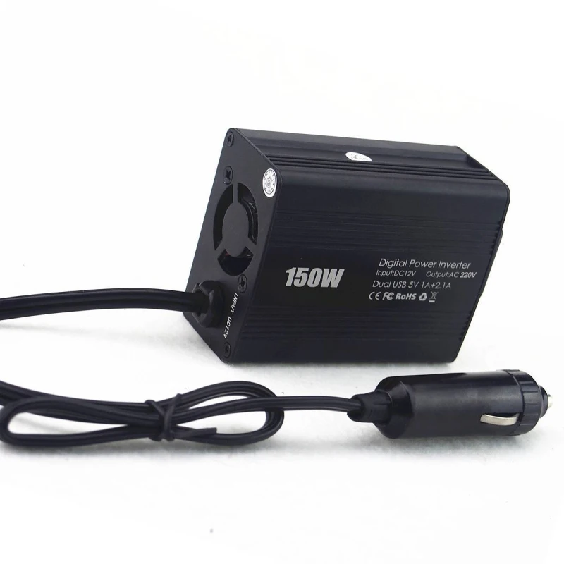 150W Car Power Inverter DC 12V to 110V AC Charger Adapter with USB Port Charger Travel Portable Converter fo