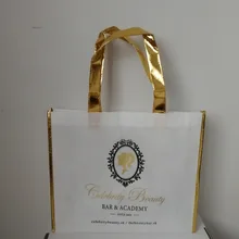 500 шт./лот, перерабатываемая белая хозяйственная сумка из нетканого материала для промоакций, одежды, обуви, вечерние, подарочная упаковка, вместительная сумка для продуктов