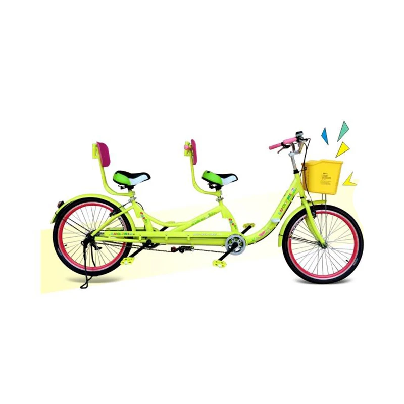 Top 24-Inch Two-Person Bike Couple Two People Can Ride a Family Of Three Four Rental Sightseeing 4