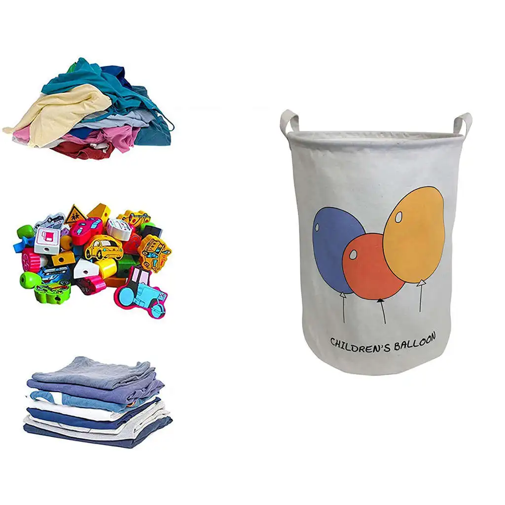 Большой размер корзины для хранения с ручкой, складной и удобный Домашний Органайзер контейнеры для детских игрушек, детская одежда(воздушный шар