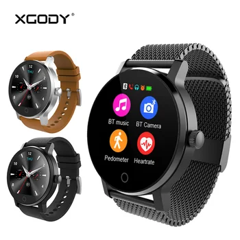 

Original XGODY SMA09 Bluetooth Phone Call Smart Watch with Mic and Speaker Pedometer Heart Rate Monitor Wrist Watch Reloj Men