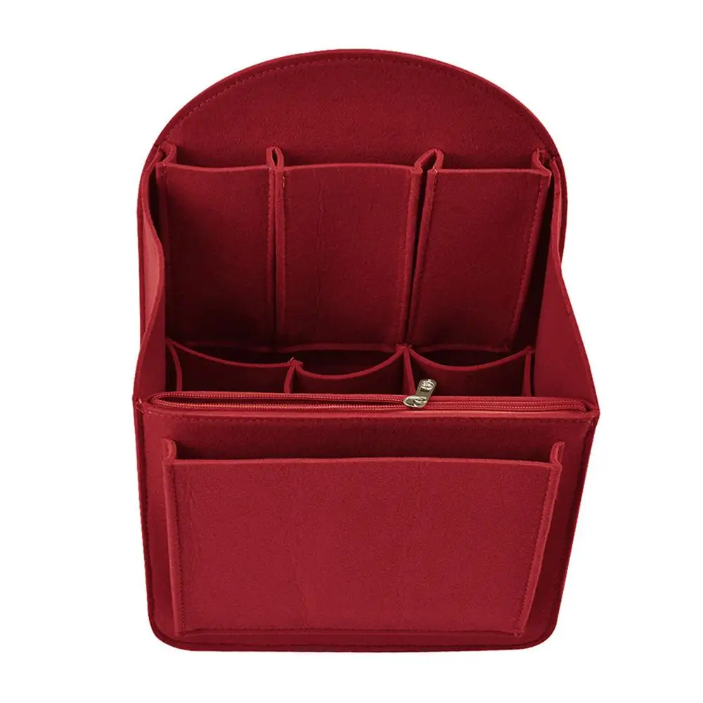 

Fashion Women Cosmetic Bag Insert Travel Organizer Bag In Bag Female Make Up Case Ladies Girls Felt Makeup Organizer Case