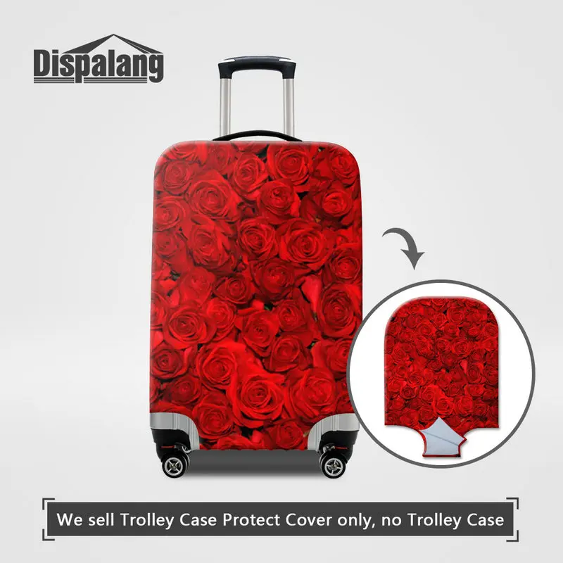 OREZI 3D Rose Vintage Luggage Protector Suitcase Cover 18-32 Inch