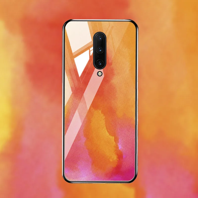 Чехол для Oneplus 7 7T Pro, Роскошный чехол из закаленного стекла, чехол для One plus 7 7T Pro, бампер, чехол - Цвет: M066