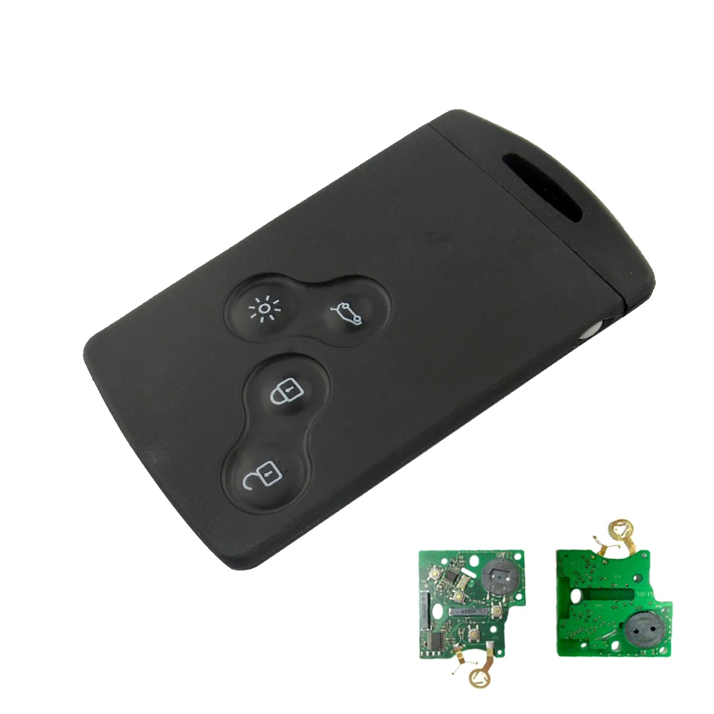 OkeyTech 4 кнопки 433 МГц ID46 PCF7952 чип вставка маленькое лезвие пульт дистанционного управления для Renault Megane III Лагуна III смарт-ключ карта