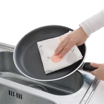 

8 Layer Wood Fiber Printing Cleaner Cloth Thicken Anti-Oil Water Absorption Dishes Towel Home Kitchen Dishes Towel Cleaner Rag