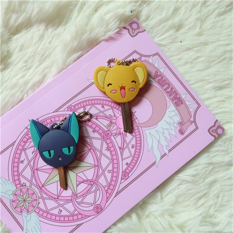 Anime Card Captor KINOMOTO SAKURA font b Pet b font CERBERUS Cosplay Porp Key Chain Girls