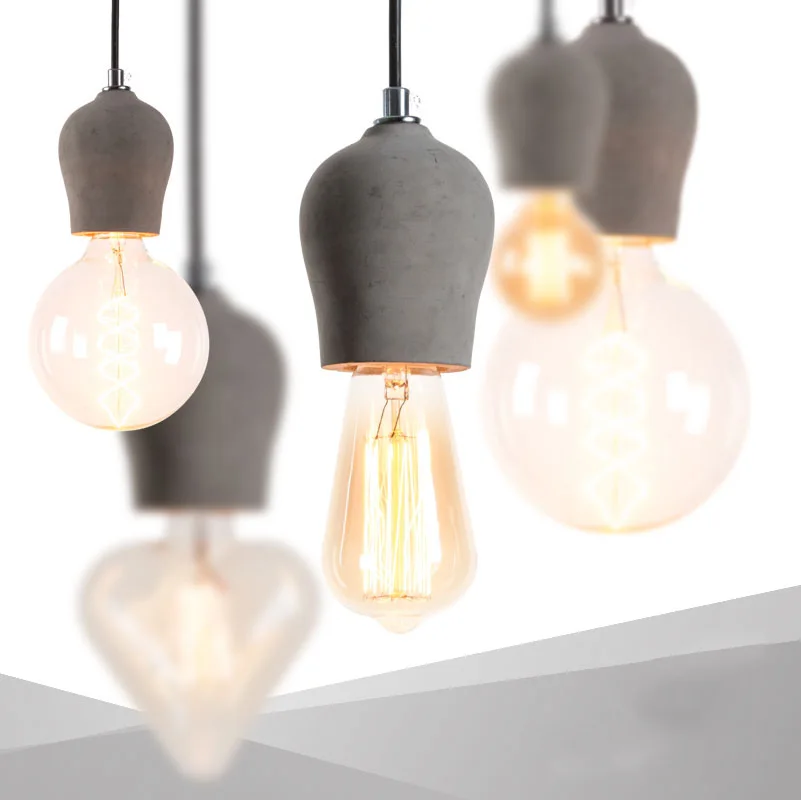 post modern hanging cement pendant lamp contemporary concret pendant lights lighting fixture novelty lamp holder socket (9)