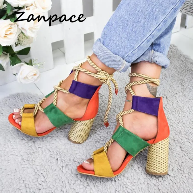 

2019 Wedges Shoes for Women Sandals Gladiator Pointed Fish Mouth Heel Hemp Shoes Lace Up Large Size 35-45 Gladiator Sandals