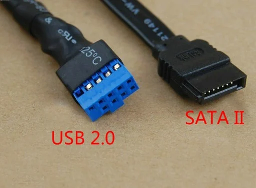 Высококачественный Baffle type1 x SATA в eSATA с 2 USB 0 соединительным кабелем Бесплатная