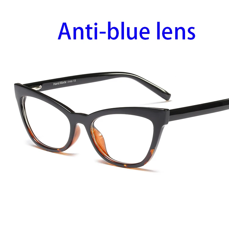 Женские оптические очки кошачий глаз очки Gafas для женщин Oculos анти-синие линзы - Цвет оправы: Розовый