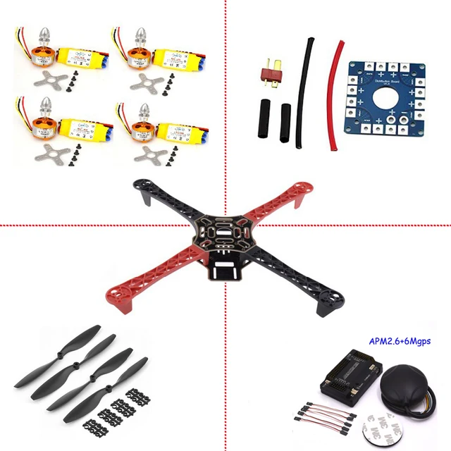 Frame F450 Qav250 Quadcopter Frame Kit A P M2.6 F4 and GPS 2212 2208 HP 30A 1045 prop ~ fpv drone kit F4P01 drone quadrocopter 3