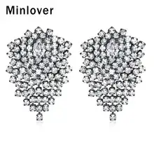 Minlover симпатичный с кристаллами шпильки геометрической формы серьги для женщин Роскошные Этнические Стразы невесты свадебные неправильные серьги ювелирные изделия MEH1445