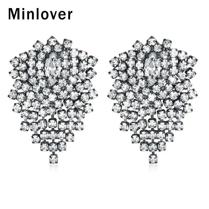 Minlover симпатичный с кристаллами шпильки геометрической формы серьги для женщин