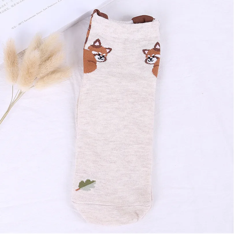 PEONFLY Fashion Printing Cute Cartoon Animals Raccoon Bear Pattern Woman Short Socks 2018 Winter Casual Comfortable Cotton Socks PEONFLY Fashion Printing Cute Cartoon Animals Raccoon Bear Pattern Woman Short Socks 2018 Winter Casual Comfortable Cotton Socks