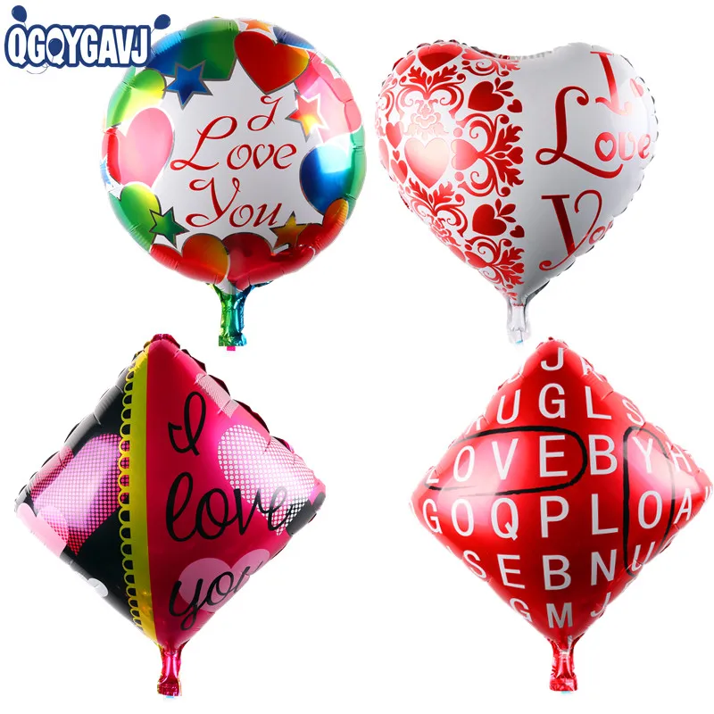 QGQYGAVJ balloon wholesale valentine party love heart shaped aluminum