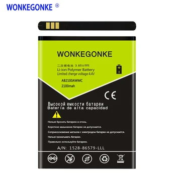 

WONKEGONKE 2100mAh AB2100AWMC Battery For Philips Xenium X622 W632 W336 V726