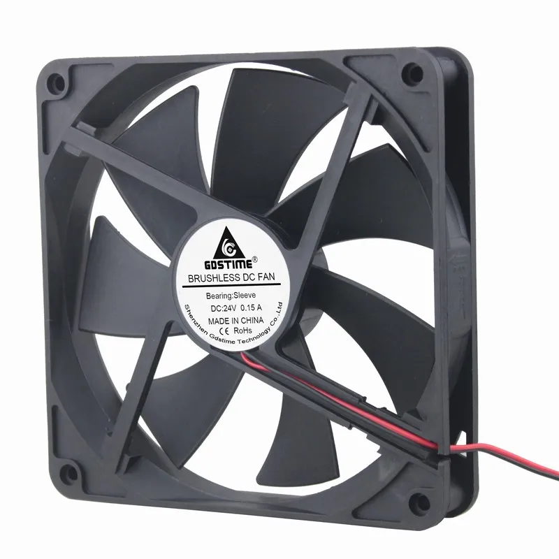 Gdstime 1 шт. DC 24 в 14 см 140 мм x 25 компьютерный чехол кулер 14025s CPU охлаждающий вентилятор