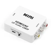 Mini 1080P HDMI VGA to RCA adapter Converter VGA2AV / CVBS Converter Connector with Audio for Notebook PC for HDTV Projector