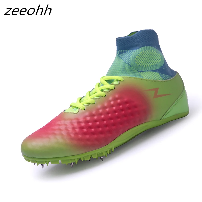 Zeeohh/Лидер продаж; спортивная обувь для мужчин и женщин; дышащая обувь для бега с шипами; удобная спортивная обувь; кроссовки с шипами для мужчин - Цвет: Blue