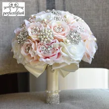 Perfectlifeoh Свадебный букет КАПЛЕВИДНАЯ Бабочка Броши Букет альтернативный Каскадный букет кристалл Weddi