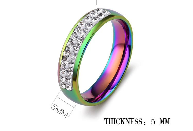 Rainbow Wedding Rings | LGBT Shiny Ring