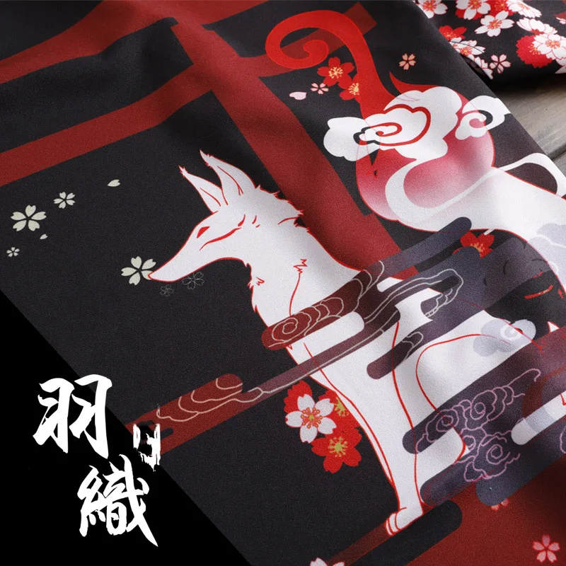 Preise Japanischen lose bademantel Fushimi Inari Patronus fuchs Dark Schwarz farbe haori sommer Sonnenschutz kimono Literatur und kunst cosplay