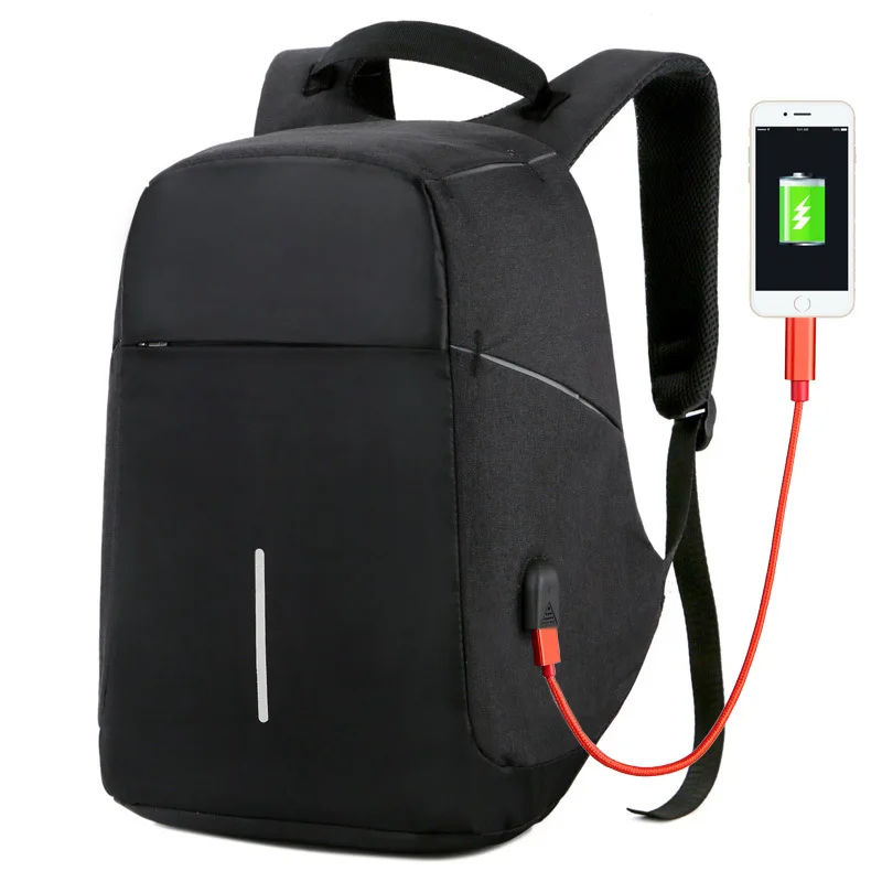 Men Anti theft Backpack USB Charging 15.6 Laptop Backpack Multifunction Waterproof Travel Bagpack w