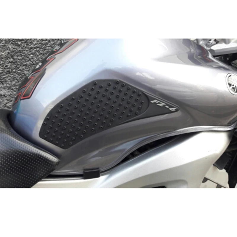 MTCLUB Black Transparent New Anti slip Fuel Tank Pad Side Gas Knee Grip Traction Pads For Yamaha FZ6N 2006-2010 FZ 6N FZ6 N (2)