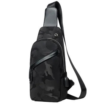 

2019 New Men's Chest Bag Oxford Cloth Casual Bag Multi-function Outdoor Sports Men's Bag Tide Fashion Chest Bag