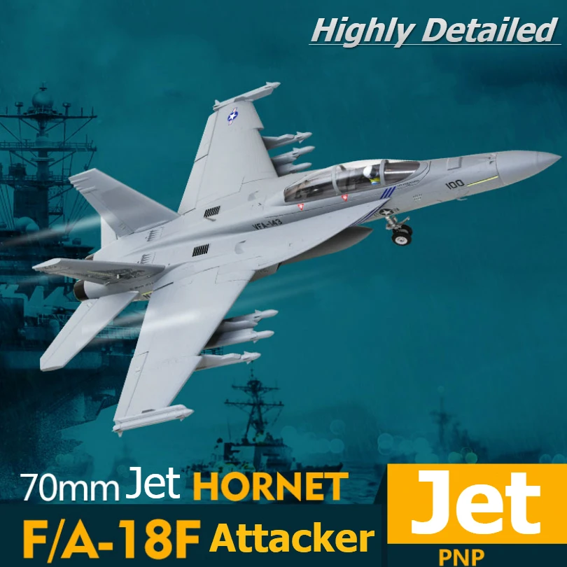 FMS RC Airplane F/A 18F F18 Super 70mm Ducted Fan EDF Jet Big