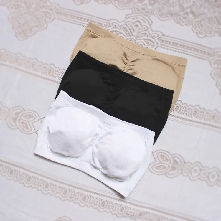 TV-Hot-Strapless-Bra-Chest-Wrapped-Double-Word-No-Steel-Prop-tube-top-No-Metal-Buckle