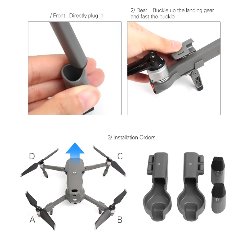 Складной посадочный механизм Расширенная высота Защита стабилизатора ноги для DJI Mavic 2 pro zoom Drone Замена аксессуаров