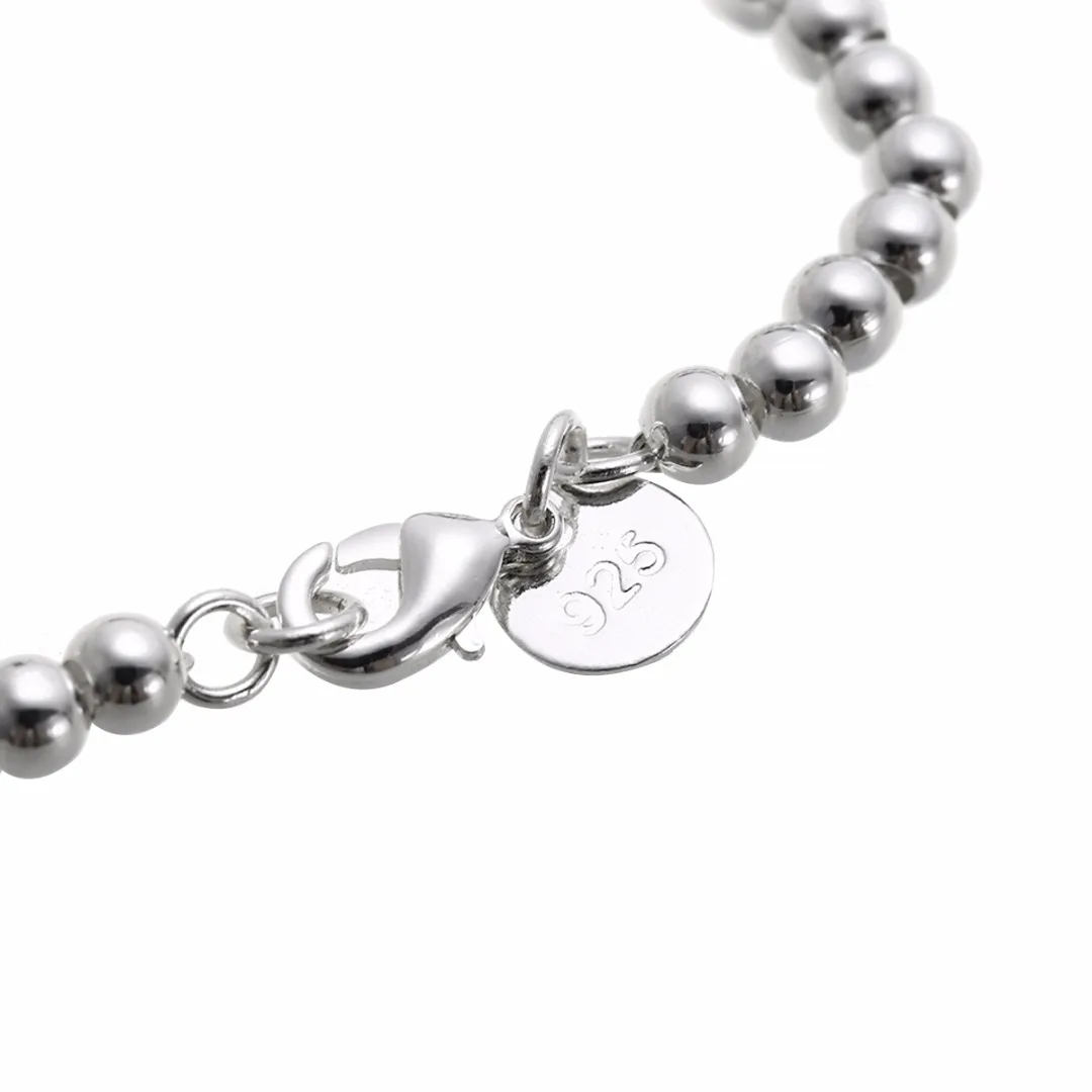 Sainio простые маленькие круглые бисерные браслеты Посеребренная цепочка браслет для женщин ювелирные изделия подарок pulseira feminina